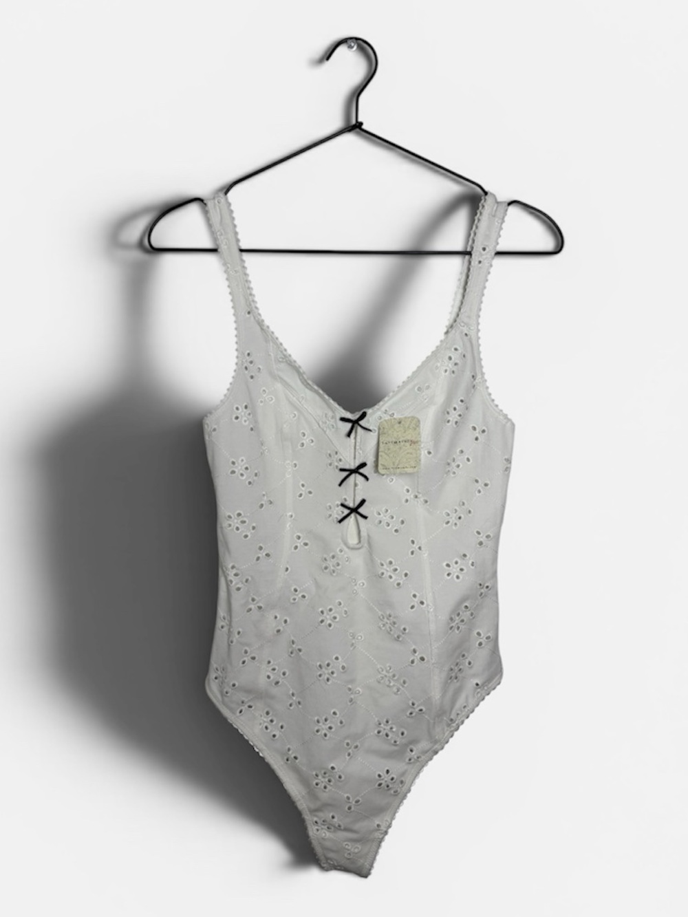 Free People Ivory Eyelet Full Bloom Body Suit